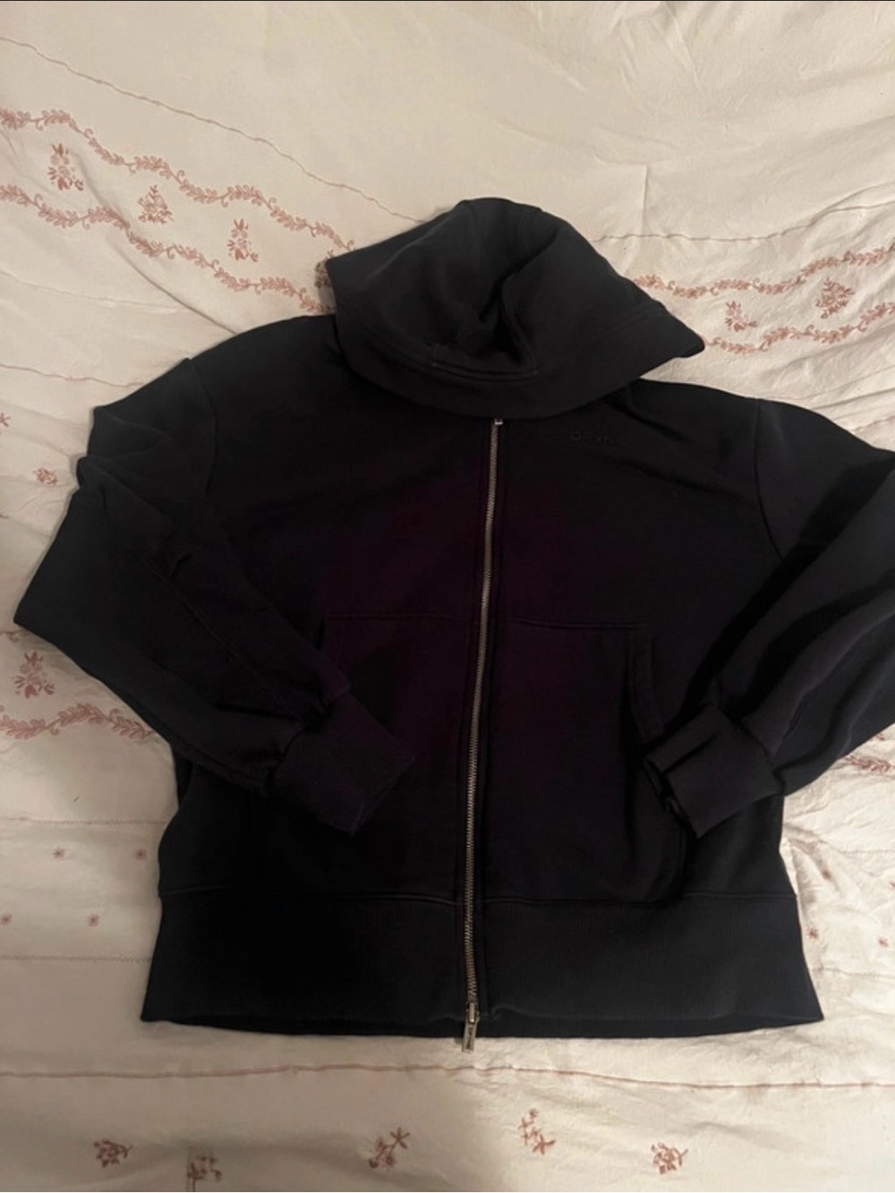 Women's Black Zip-Front Hooded Bomber Jacket